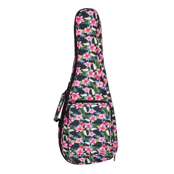 NEW 🌺 PERRI'S 🌺23" PADDED CONCERT UKULELE BAG CASE PINK FLORAL HAWAIIAN - Picture 1 of 4